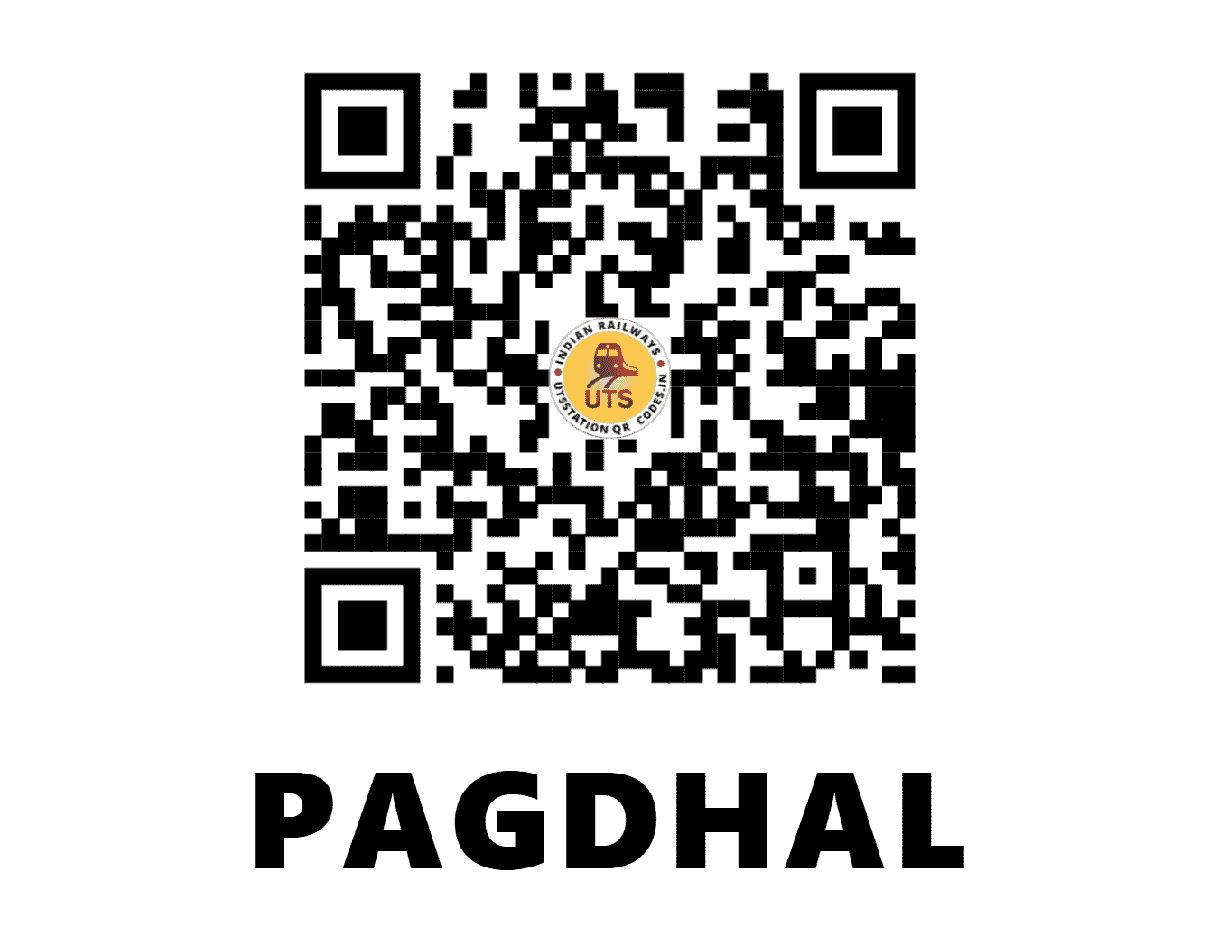 UTS QR Code for PAGDHAL - PGL (WC - MADHYA PRADESH)